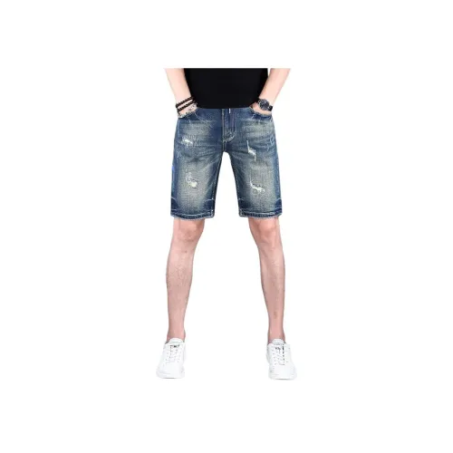 CHENYING Blue Men's Denim Shorts CHENYING Синий Мужские Джинсовые Шорты