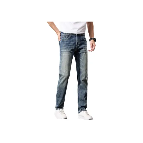 ZENGZHI Лето Джинсы Slim Fit Straight Fit Unisex