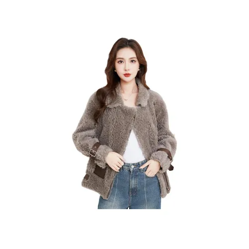 BILISISHANYANG Мех Куртка Женская