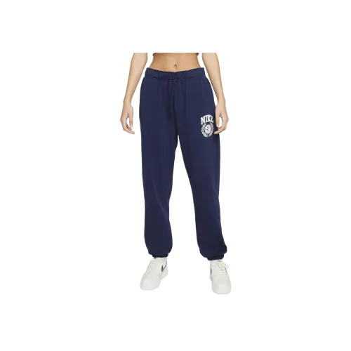 Nike Sportswear Club Флис Вязаные Тренировочные Штаны Женские Морской Синий