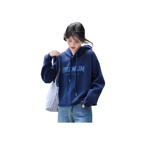 Still Quiet Свободный крой Утягивающий Шнурок Толстовка Женская