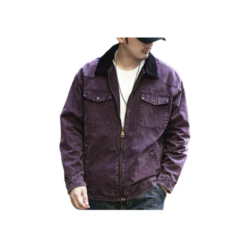 GELANLU Куртки Пальто Мужской Фиолетовый
