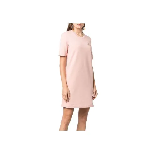 MOSCHINO Розовые Женские Платья с Коротким Рукавом