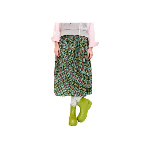 Coolhut Повседневный Длинный Юбка Женские Клетка