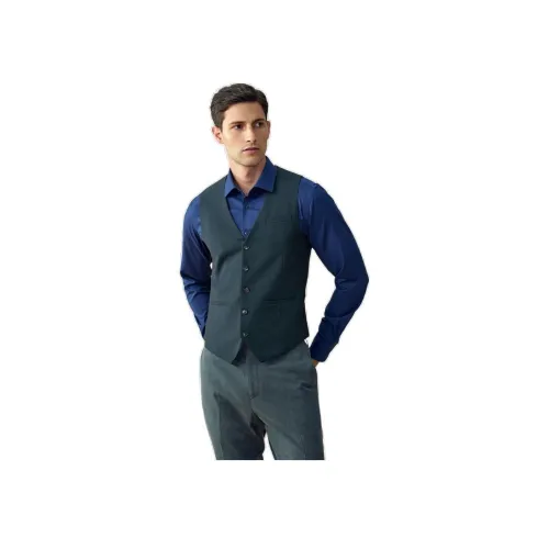 BUSYCON Синий Жилет Мужской жилеты