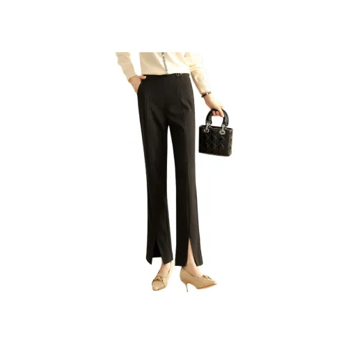 Emodues Черные Женские Костюмные Брюки