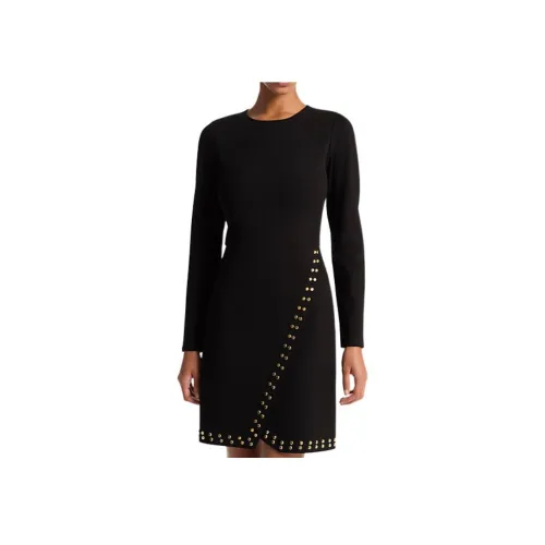 MICHAEL KORS Длинное платье с длинными рукавами женское черное