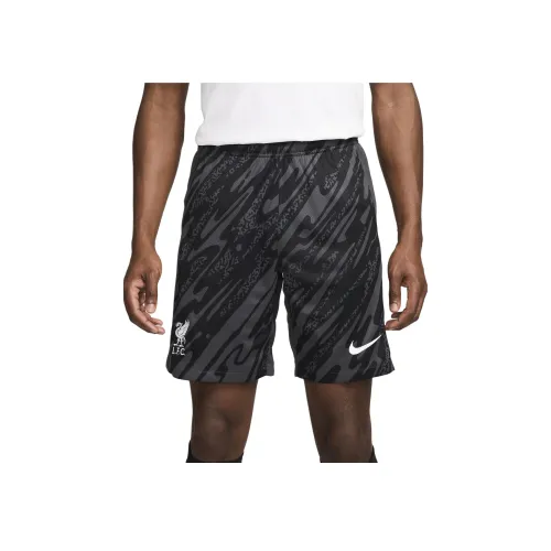 nike LIVERPOOL FC 2024 25 Stadium Goalkeeper Повседневные шорты Мужские Темно-серый Черный Белый