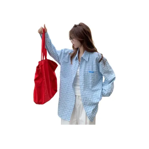 Мед, синий, женские рубашки