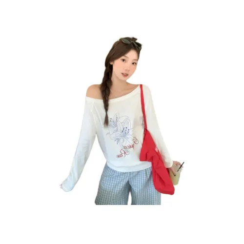 ZVJH Белый Женские T-рубашки