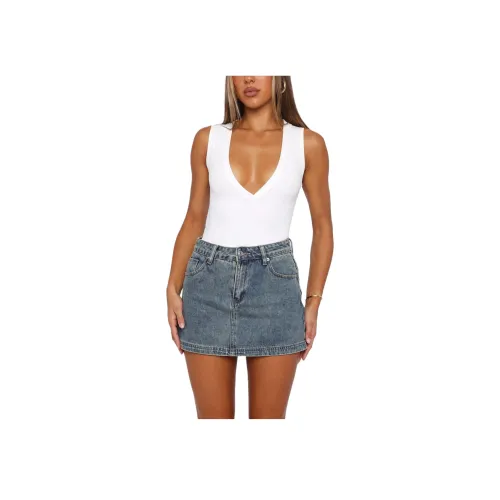 WHITE FOX Джинсовые короткие юбки Женские