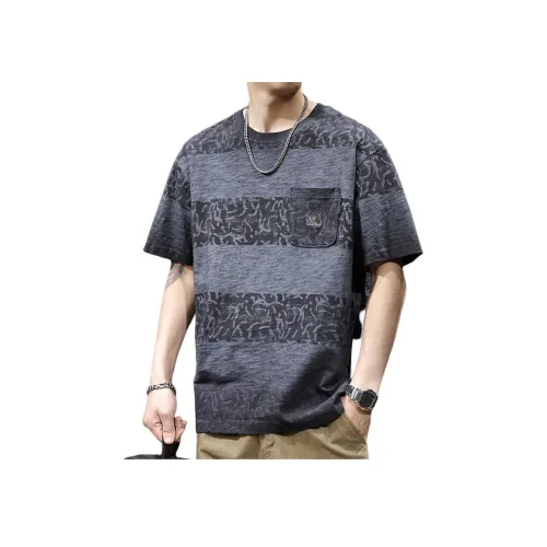 MR.MUDI Черно-серый цвет унисекс футболка