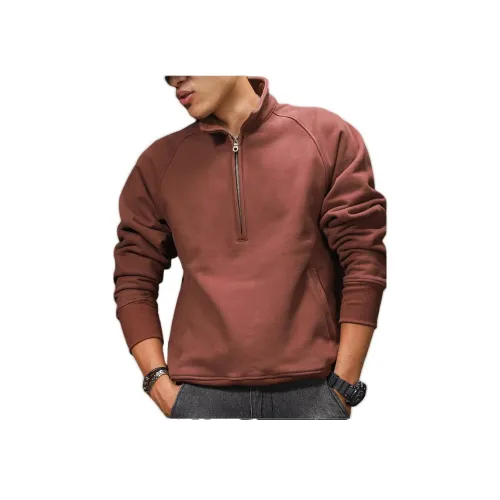 Seasonal Words Свитшот Мужской Кирпично-красный