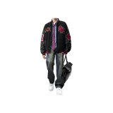 Двухкомпонентный комплект (Черная куртка + Ностальгические джинсы)