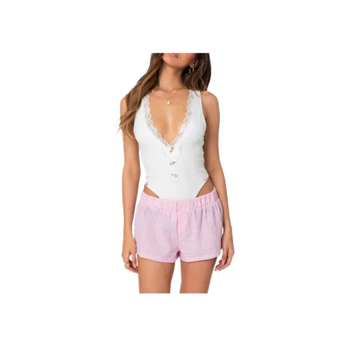 Edikted Bloom Кружевная отделка Ткани в рубчик Комбинезон Женские