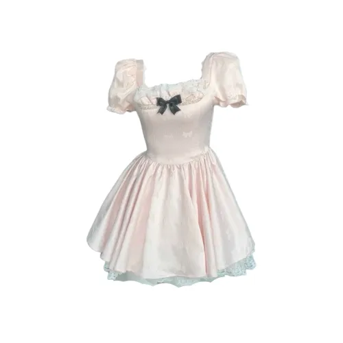 KEAB Короткий рукав Платье Женское Розовое