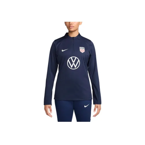 nike USA Soccer Team Olympic Series Женская Штормовая Форма Футбол Тренировочный Топ Футбол Джерси Женская Цвет Обсидиан