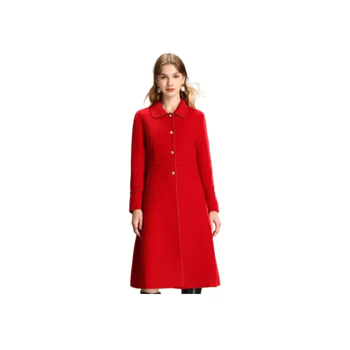FENHONGMALI Red Женское Пальто