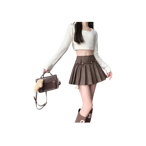 Кожаные короткие юбки MM женские