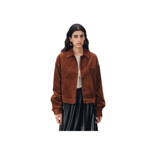 FABRIQUE Кленовый лист Красный Коричневый Женский Куртка