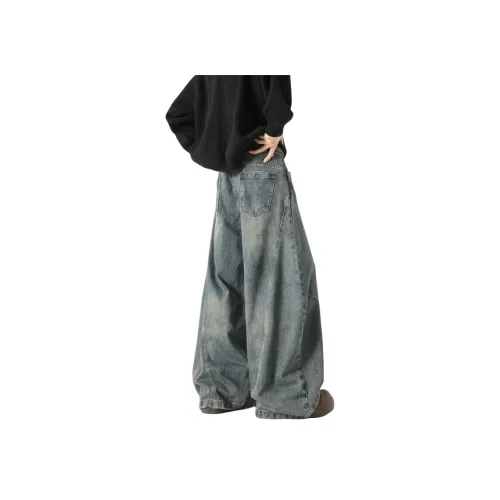 NOAHGIGI Blue Unisex Jeans NOAHGIGI Синий Унисекс Джинсы