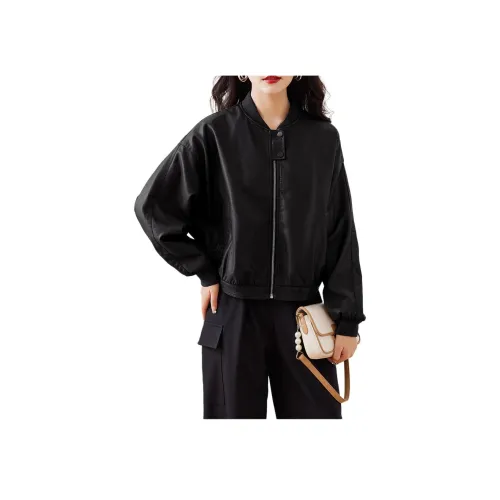 Yi Mengyuan Кожа Куртка Женская