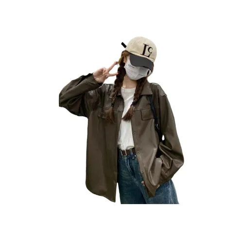 QIAOMONVHAI Кожа Куртка Женская