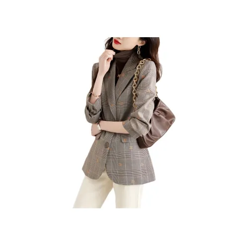 XWI Кофейная клетка Женские Деловые костюмы