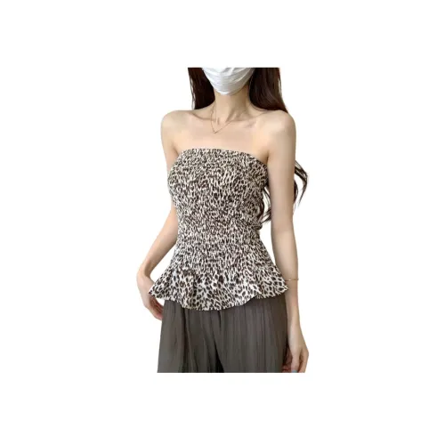 MUCCHIC Леопардовый принт Женские Майки