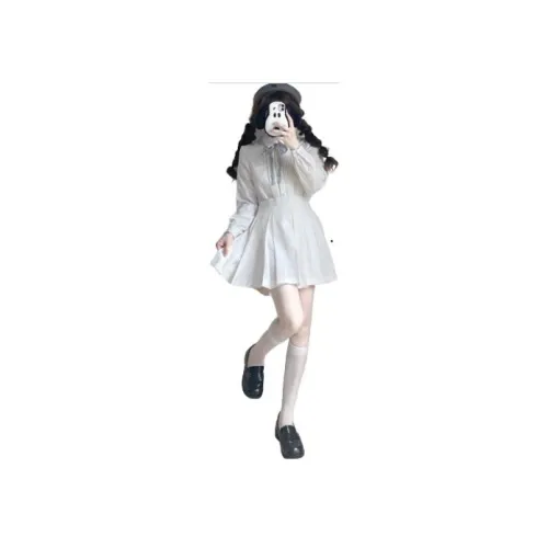 SHENBEI JK Повседневные короткие юбки Женские Белые