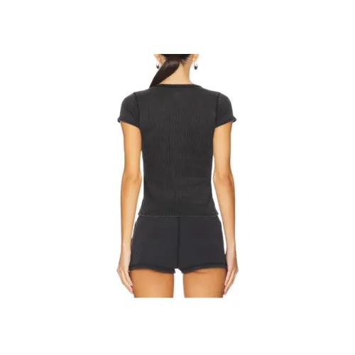 Alexander Wang Выстиранный Черный Женский T-Рубашки