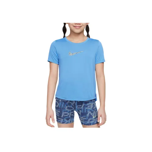 Nike Dri Fit T-Shirt Blue Teenagers