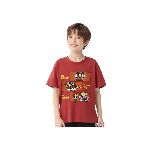 BIG WASP Кирпично-красные Детские Рубашки
