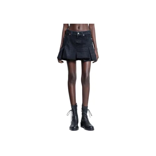 Sacai co-brand Черный Женские Повседневные короткие юбки