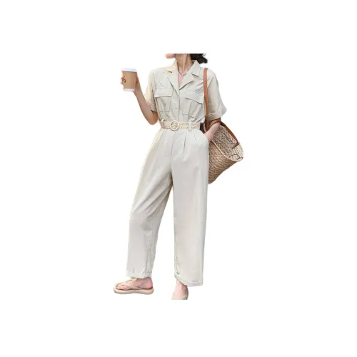 NANING9 Хаки Женские Комбинезоны