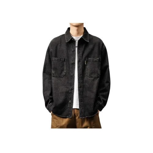 GUISE Spring Denim Jacket Unisex Black GUISE Весна Деним Куртка Унисекс Черный