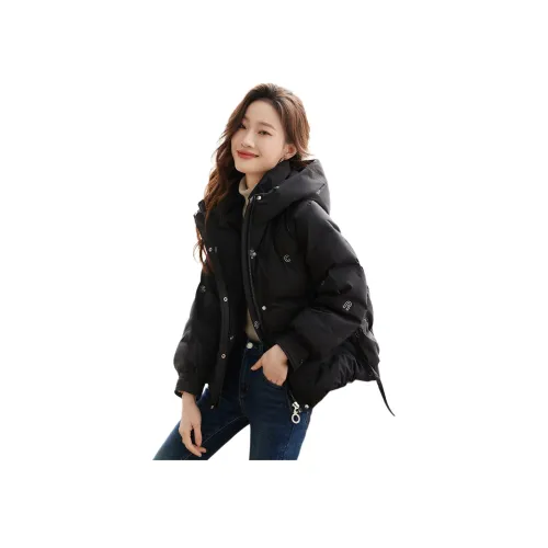 Mo Han Yi Mei Пуховик Женские Черный