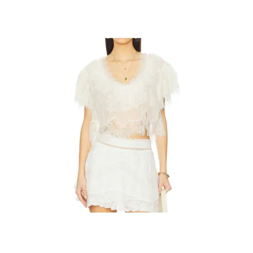 LOVESHACKFANCY T-рубашка Женская Белая