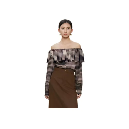 THE SEA LIFE Каштановый Женский Трикотаж