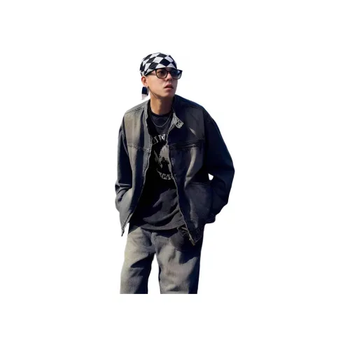 SZSX Винтажный синий унисекс куртки