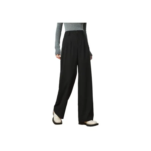 FENHONGMALI Повседневные брюки Женские Черный