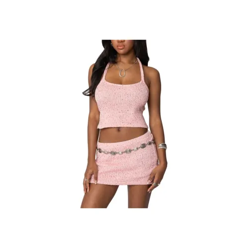 Edikted Shaylee Sequin KNIT Топ с открытой спиной и бретелями Женские