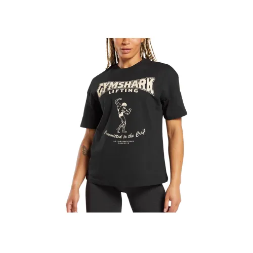 GYMSHARK Черные Женские Футболки