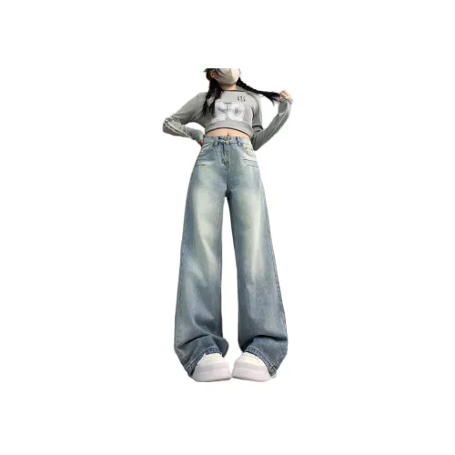 Menglaini Синие Женские Джинсы