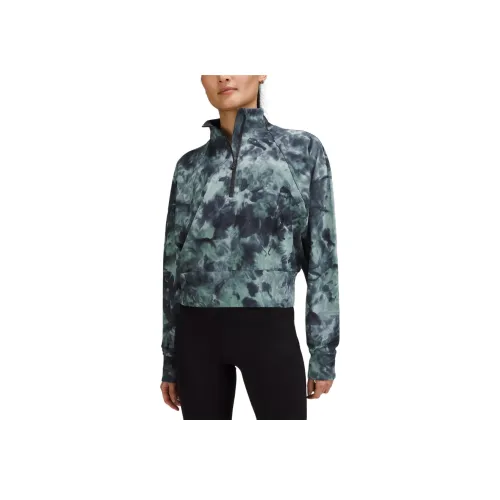 Lululemon Ready To Rulu Серебристо-синий Tie Dye/DON7 Женские Свитшоты