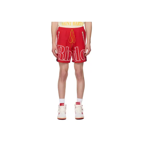 RHUDE Red Men's Casual Shorts  
RHUDE Красные Мужские Повседневные Шорты