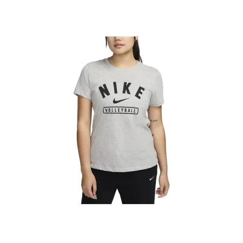 nike T-Shirt Женская Темно-Серый Фотиния Серый Черный