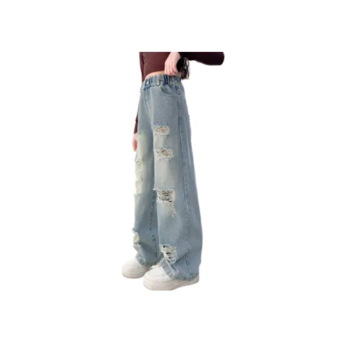 Aisina Светло-синие джинсы для школьников