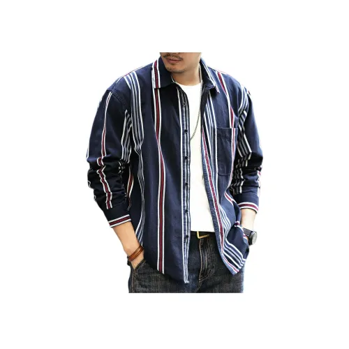 GELANLU Темно-синий Унисекс Рубашки