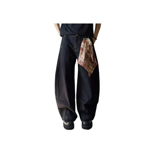 GANGZAI Черные Унисекс Джинсы